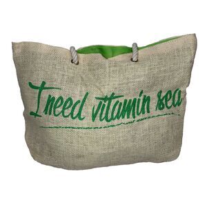 Pier 27 Beach Tote Bag I need Vitamin Sea